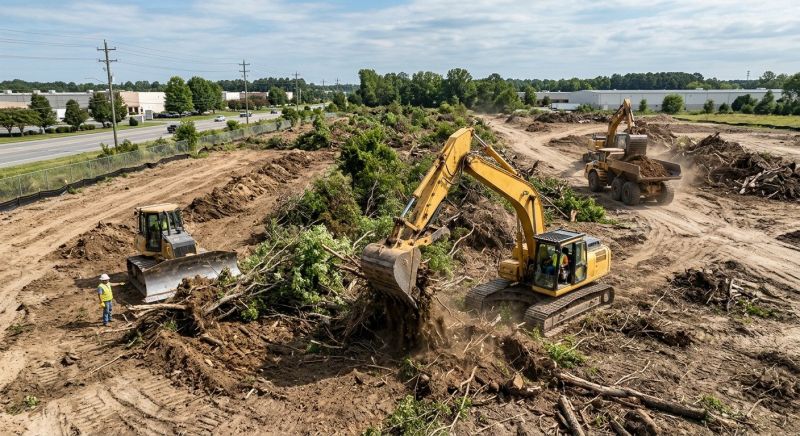 Parking Lot Land Clearing in Houston, TX